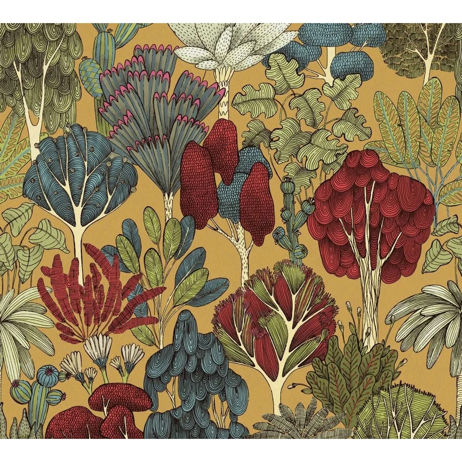 Tadessi Tapete Floral M1-No.1458 Vliestapete in Rot