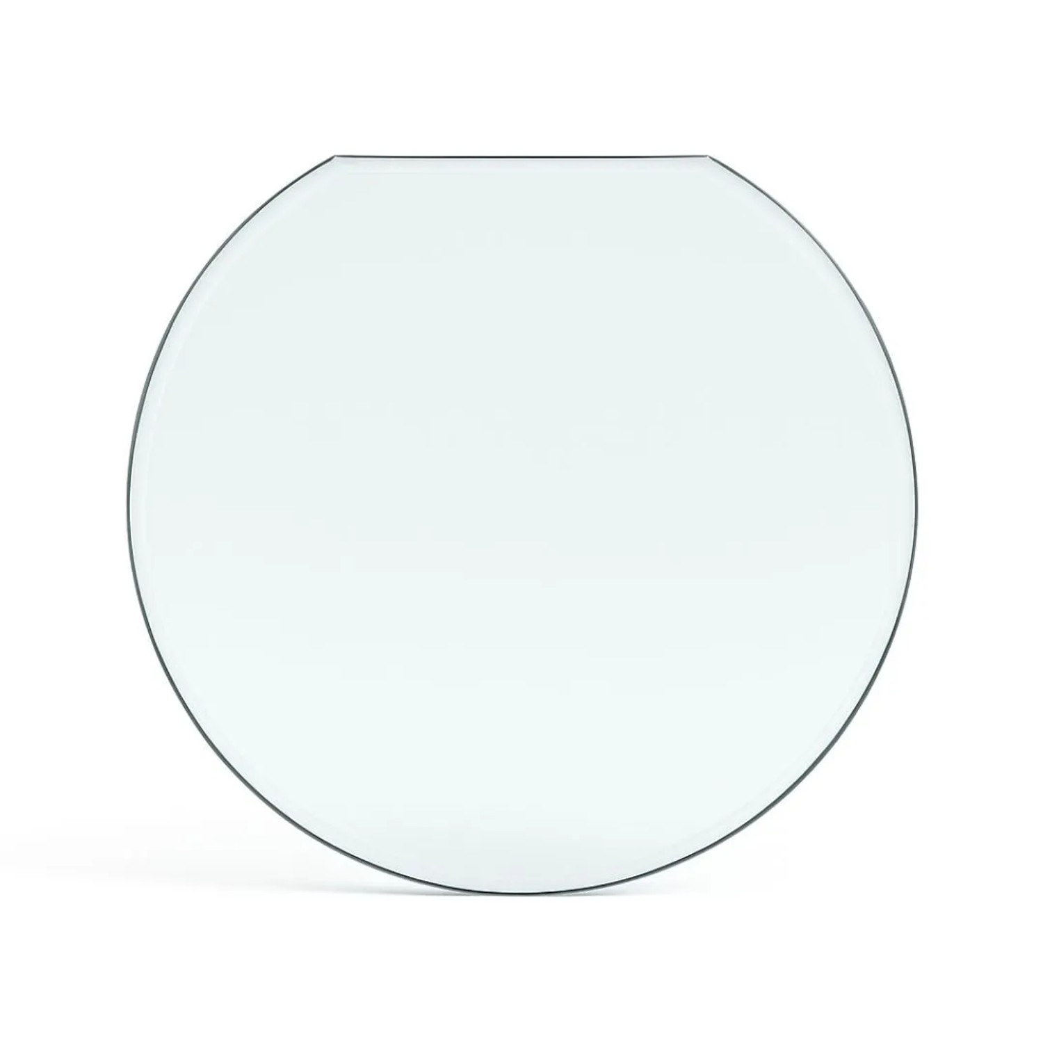 Feuercampus Funkenschutzplatte Glas für Kaminofen Kreisabschnitt 75 x 100 x 0,6 cm