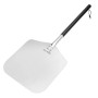 Char-Broil Pizzaschieber aus Aluminium mit Holzgriff und Lederschlaufe.