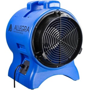 Blauer ALLEGRA Axiallüfter AL3700 für Bautrocknung und Luftumwälzung.