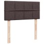 Boxspringbett Kopfteil, dunkelbrauner Stoff, 90x190 cm. Bett Zubehör für erholsamen Schlaf.