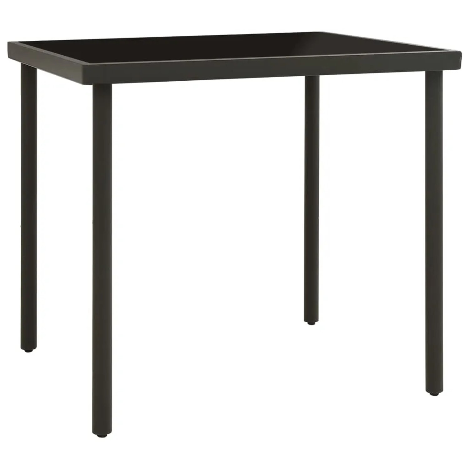 vidaXL Esstisch Garten Anthrazit 80x80x72 cm Glas Stahl kaufen bei OBI