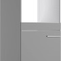 Optifit Hochschrank Mats825, 60 cm, Basaltgrau, für Backofen und Kühlschrank. Vorratsschrank mit Klappe und Tür.