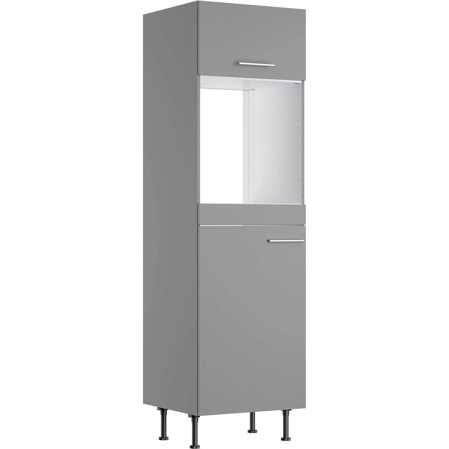 Kühlschrank OBI für bei Hochschrank 60 kaufen Basaltgrau Mats825 cm und Backofen Optifit