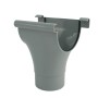 Grauer Marley Dachrinnenstutzen RG 105/75 für Kunststoff-Dachrinnen.