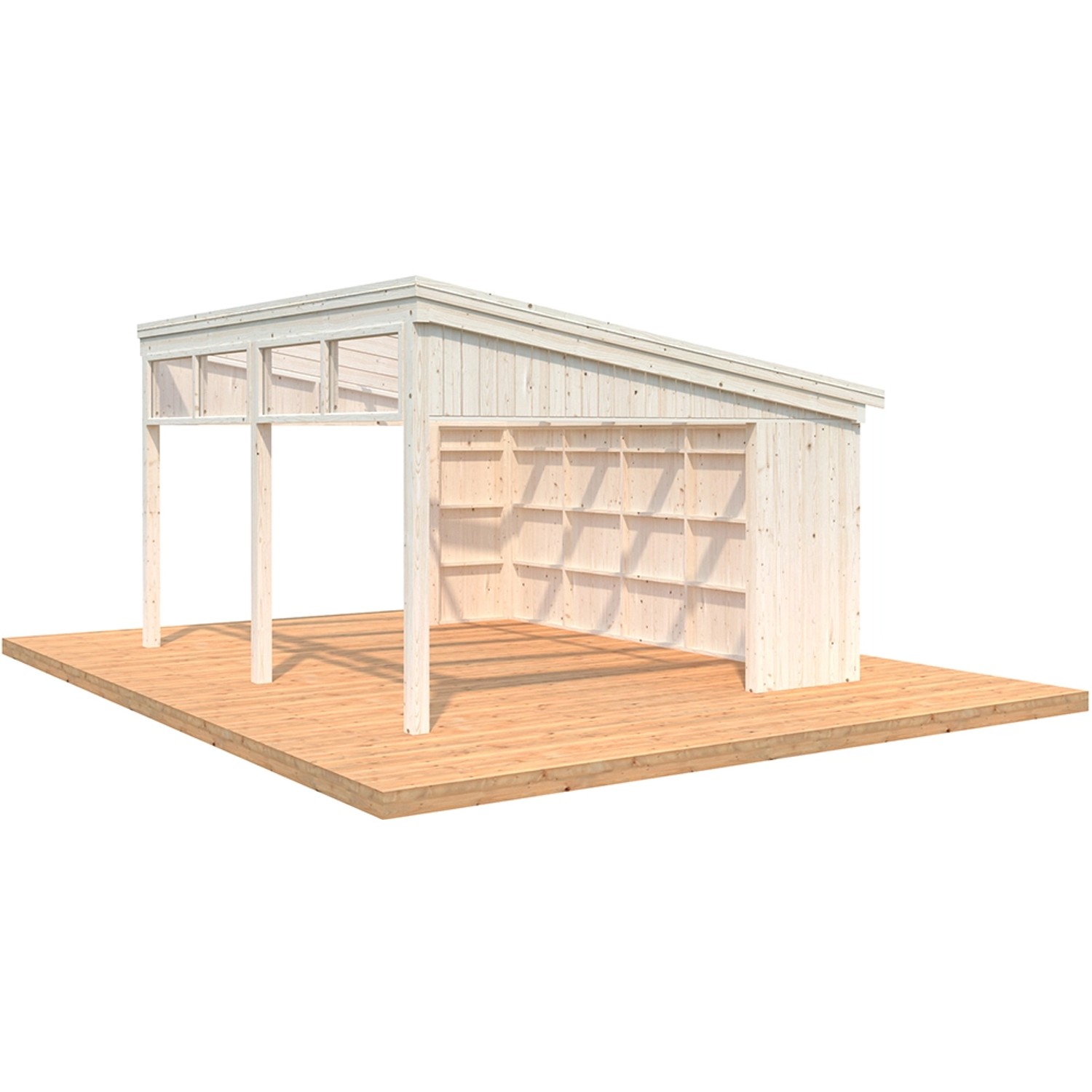 Palmako Pavillon Nova 13,0 m² Kit Natur Unbehandelt 502 cm x 396 cm