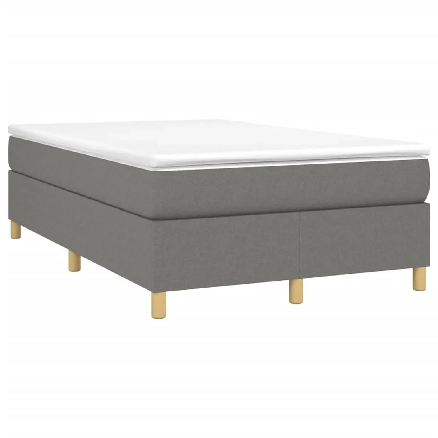 vidaXL Boxspringbett mit Matratze Dunkelgrau 120x200 cm Stoff 3144507 günstig online kaufen