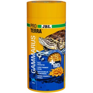 JBL Proterra Gammarus Schildkrötenfutter, 1000ml Dose mit Bachflohkrebsen.