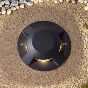 Lucande LED Außenleuchte Jeffrey 10034915 Wasserdicht Modern in Schwarz aus Aluminium 4-flammig