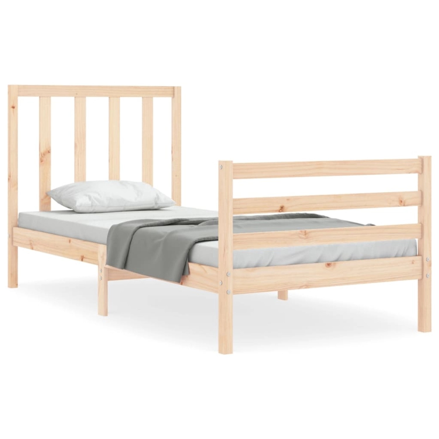 vidaXL Massivholzbett ohne Matratze 90x200 Kiefernholz 3193776 günstig online kaufen