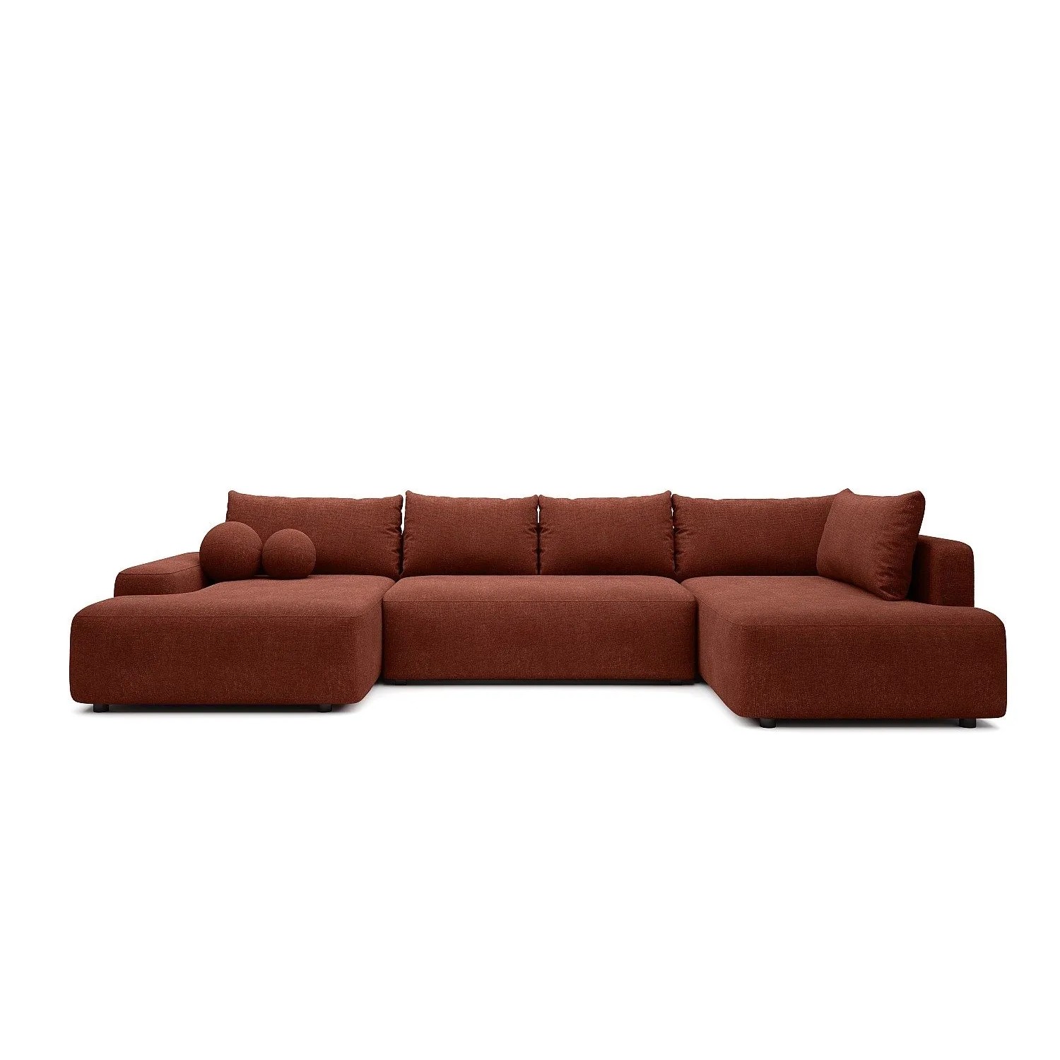 Vente-unique Schlafsofa Daviso Terracotta 360 cm