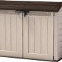Keter Aufbewahrungsbox Store It Out Ultra, beige/braun, für Garten & Terrasse.