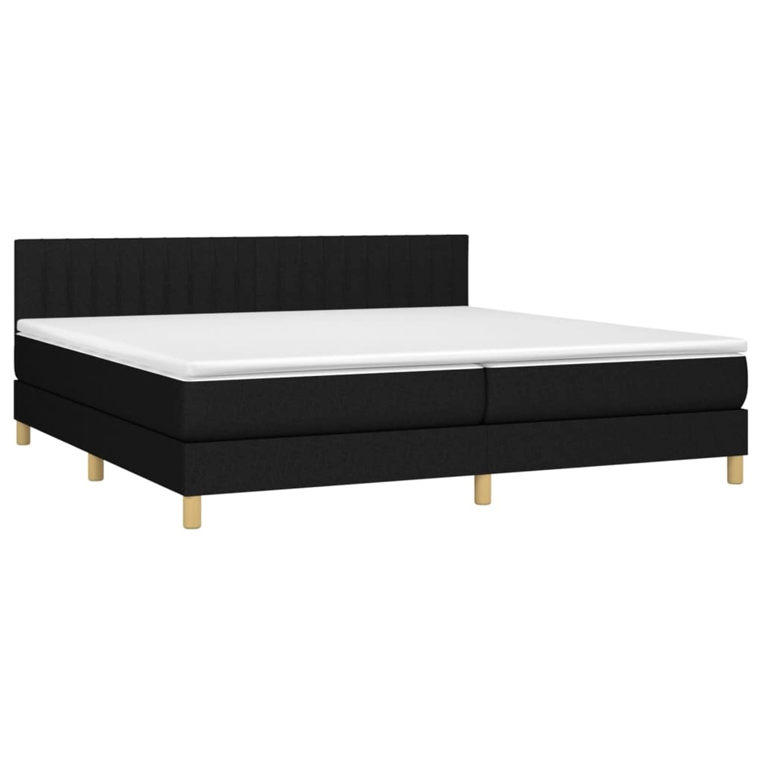 vidaXL Boxspringbett mit Matratze & LED Schwarz 200x200 cm Stoff 3133903 günstig online kaufen