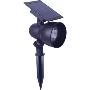 Duracell Solarstrahler mit Erdspieß und Solarpanel für Garten und Wege.