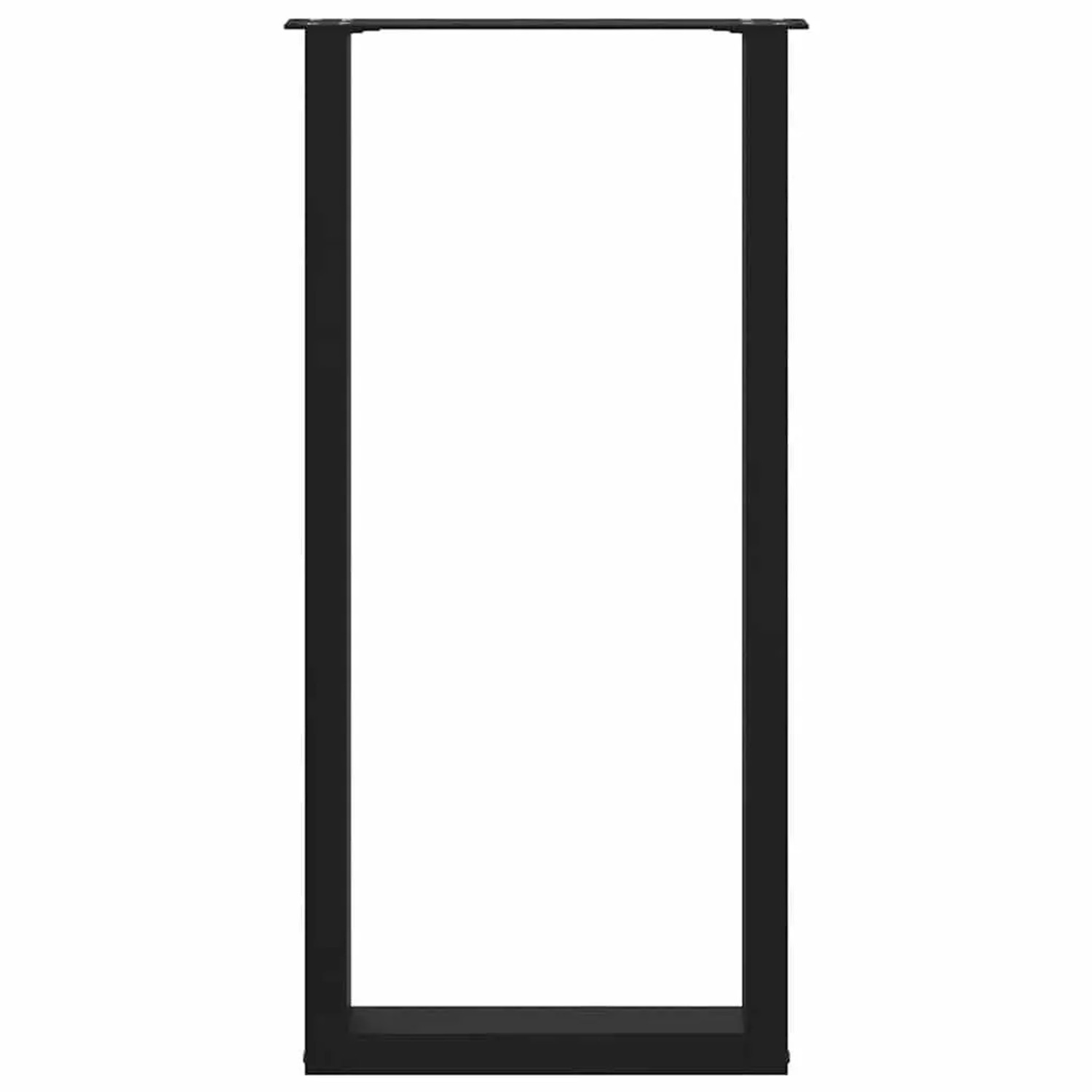 Schwarze vidaXL Bartischbeine in U-Form, 2er Set, aus Stahl für Stehtische.