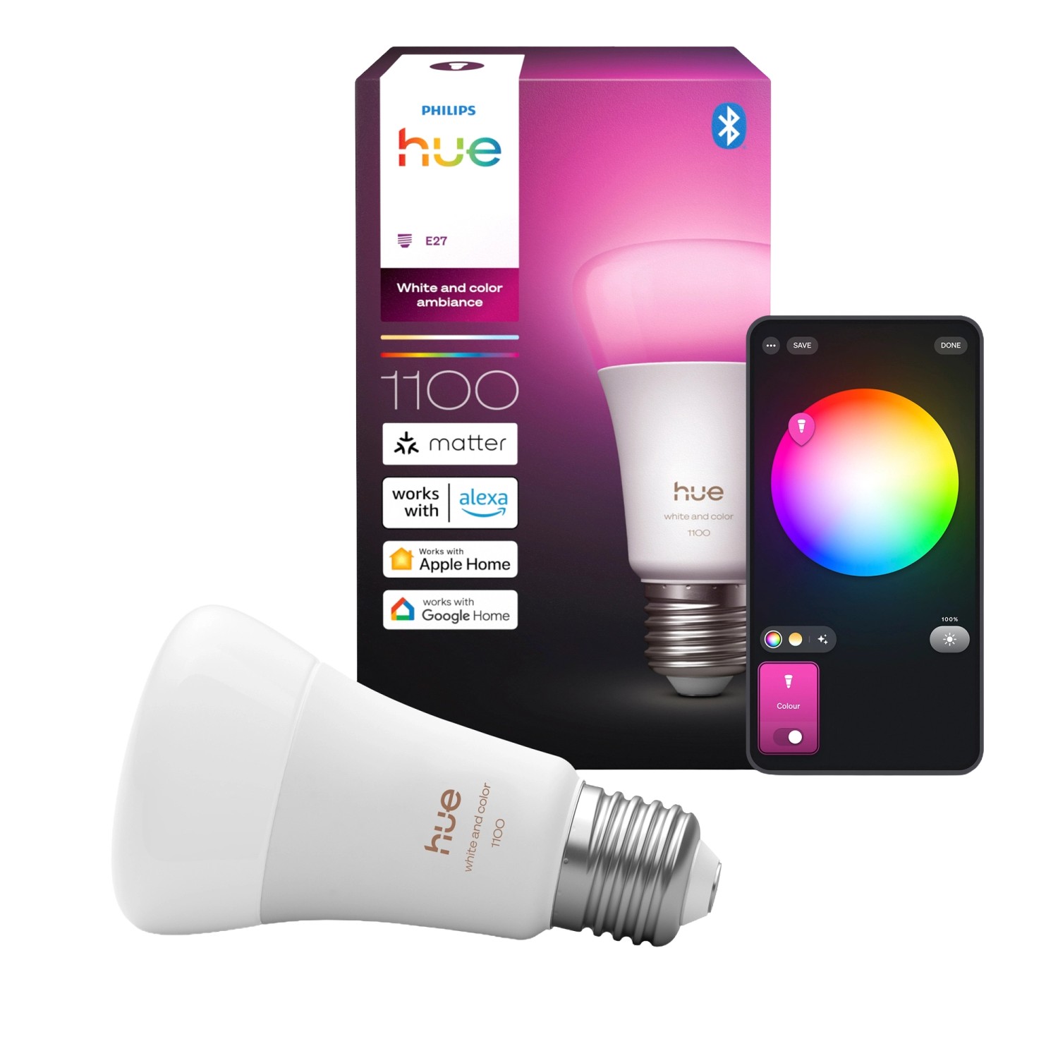 Philips Hue Leuchtmittel E27 1100 lm 8,1 W günstig online kaufen