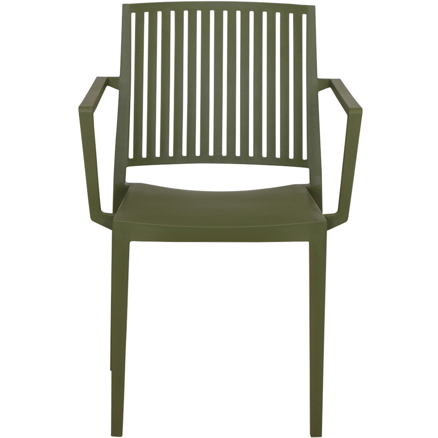 Siena Garden Stapelsessel Lane, olive, aus recycelbarem Material für Garten, Balkon und Terrasse.