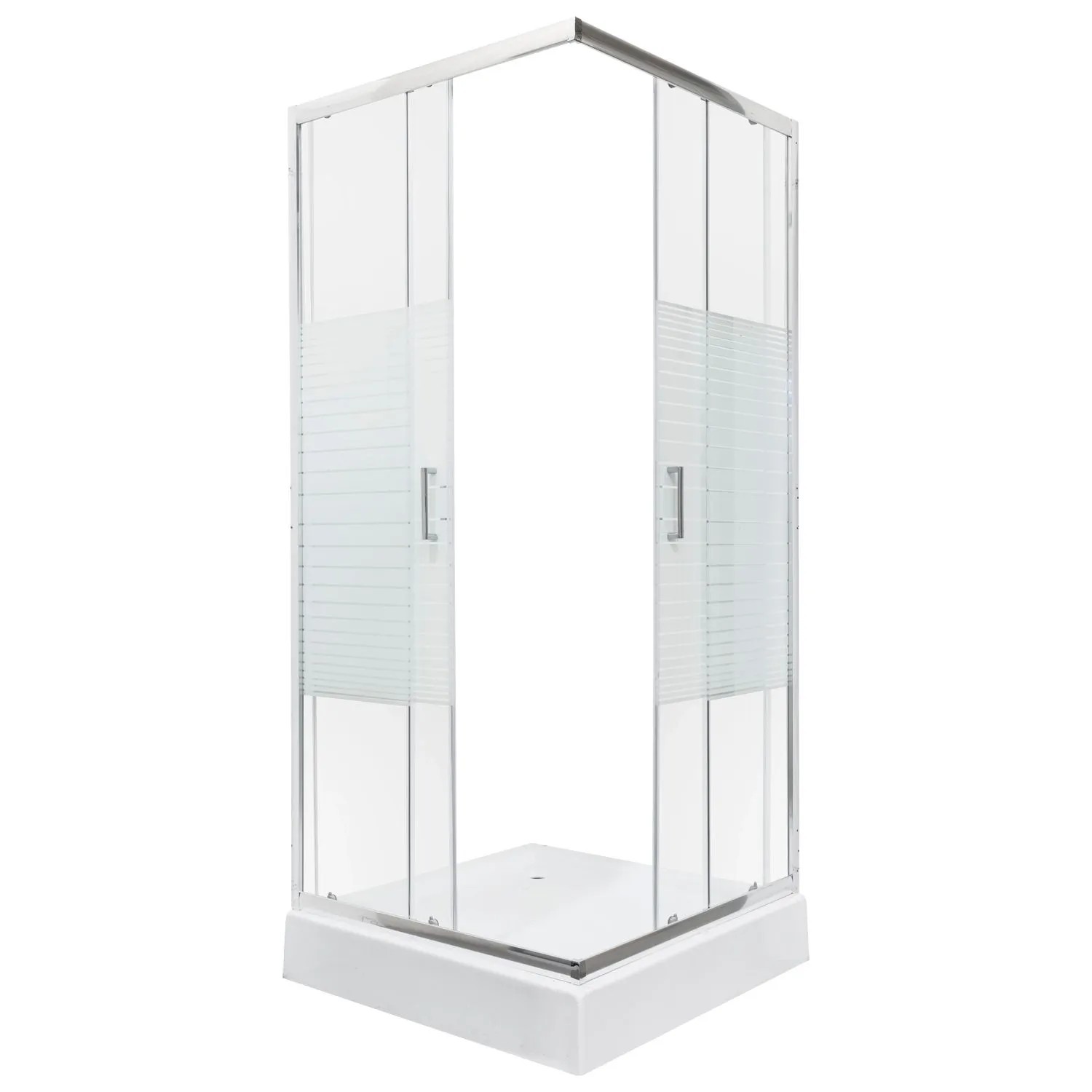 Kerra Duschkabine Madera STR SQ 90x90cm 5mm ESG Glas mit Duschwanne