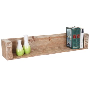 BERLINLODGE Wandregal HxBxT 15x80x15cm Hängeregal Bücherregal Tanne Holz Rustikal Massiv 80cm