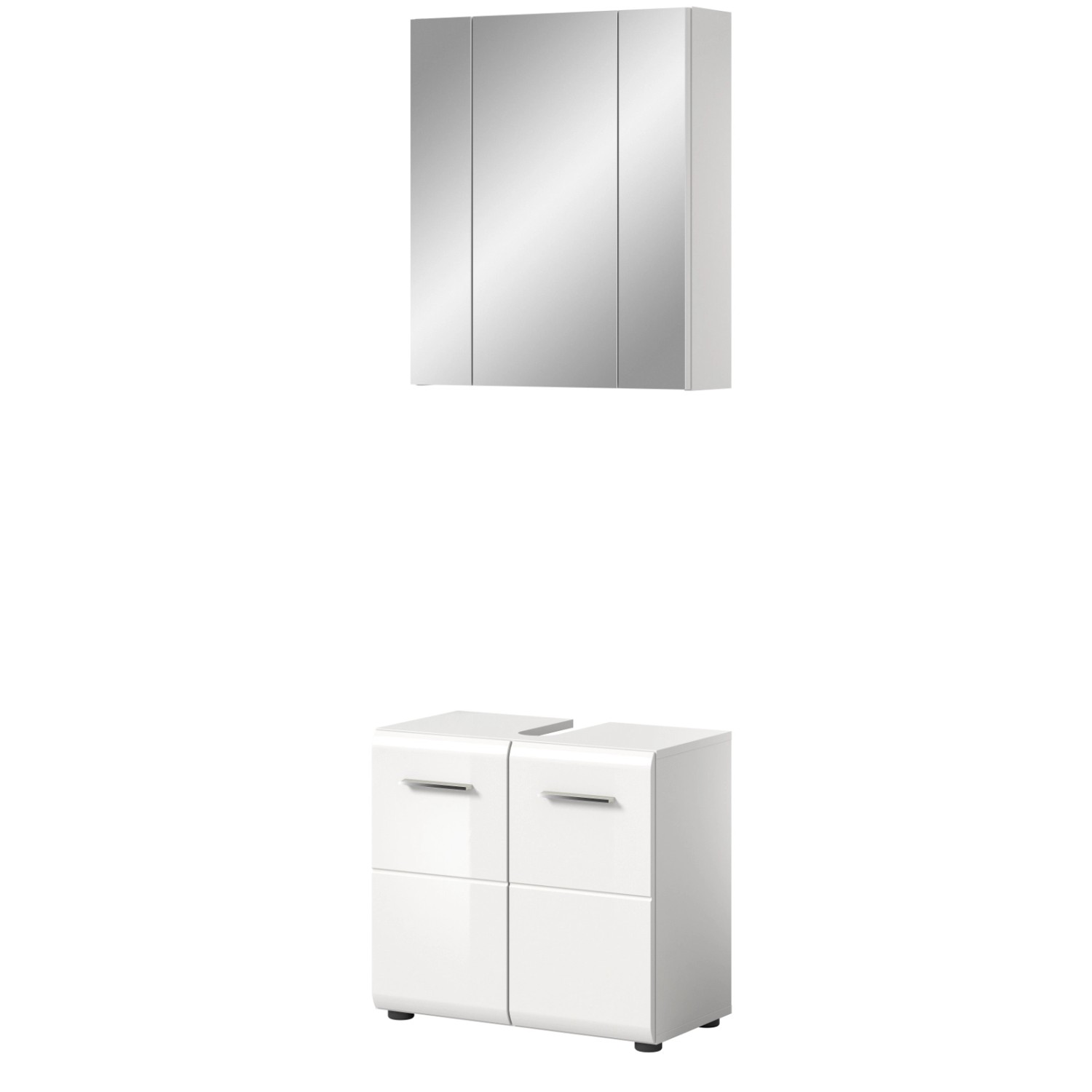 Inn.Furn Badmöbel Set in Weiß Hochglanz 2-teilig 60 cm Cover günstig online kaufen