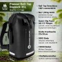 Schwarzer, wasserdichter SCANDIC NATURE Rucksack Pioneer 35L für Outdoor, Wandern und Alltag.