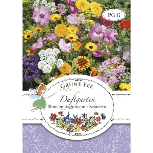 Grüne Fee Duftgarten Blumenmischung mit Kräutern Saatgut für ca. 10m²
