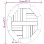 vidaXL Tischplatte Massivholz Teak Rund 2,5 cm 70 cm 48985_8