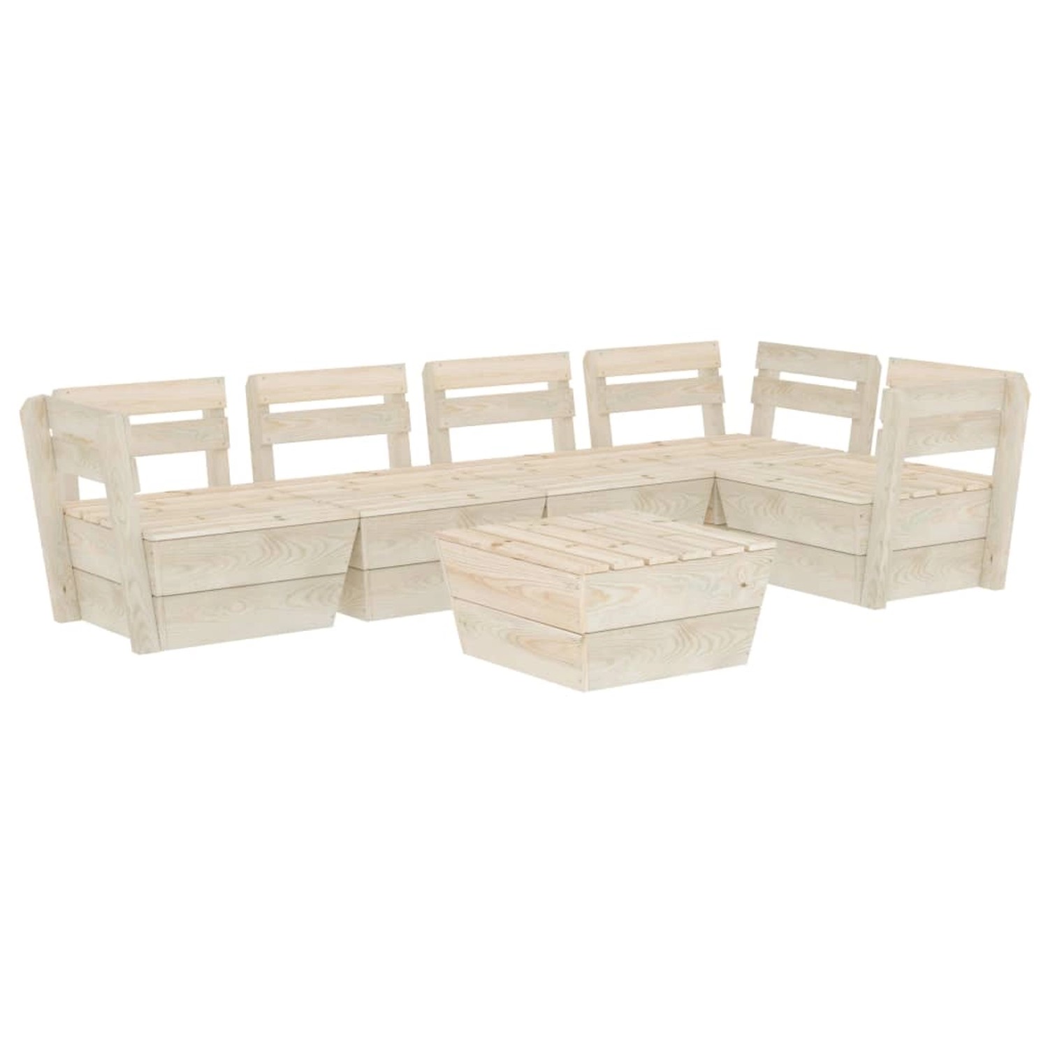 vidaXL 6-Tlg Garten-Paletten-Lounge-Set Imprägniertes Fichtenholz 3063723