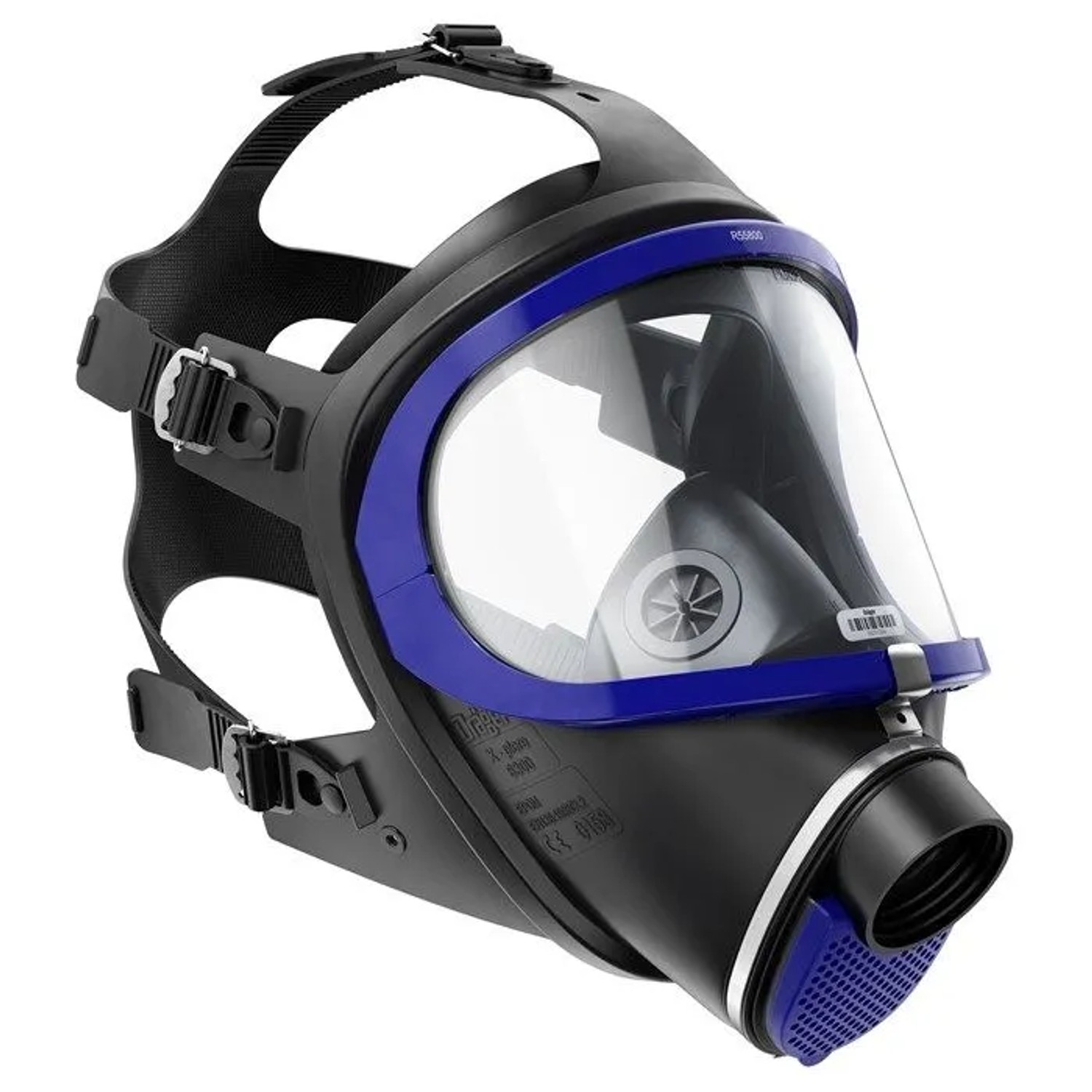 Dräger Atemschutzmaske Vollmaske X-plore 6300 und ohne Filter mit Rd40 Gasmaske Anschluss Universalgröße Schwarz
