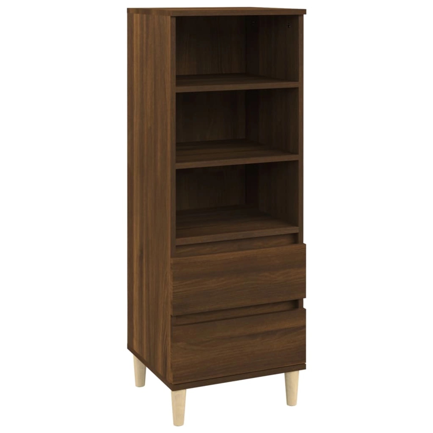 vidaXL Highboard Braun Eichen-Optik 40x36x110 cm Holzwerkstoff 821243