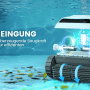 Poolreinigungsroboter Royal PC10 im Wasser. Akku-Poolroboter mit Bürsten zur Poolreinigung.