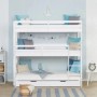 Homestyle4u Etagenbett mit Matratzen 90x200 cm Kinderbett Dreifachbett Hochbett Bettkasten_6