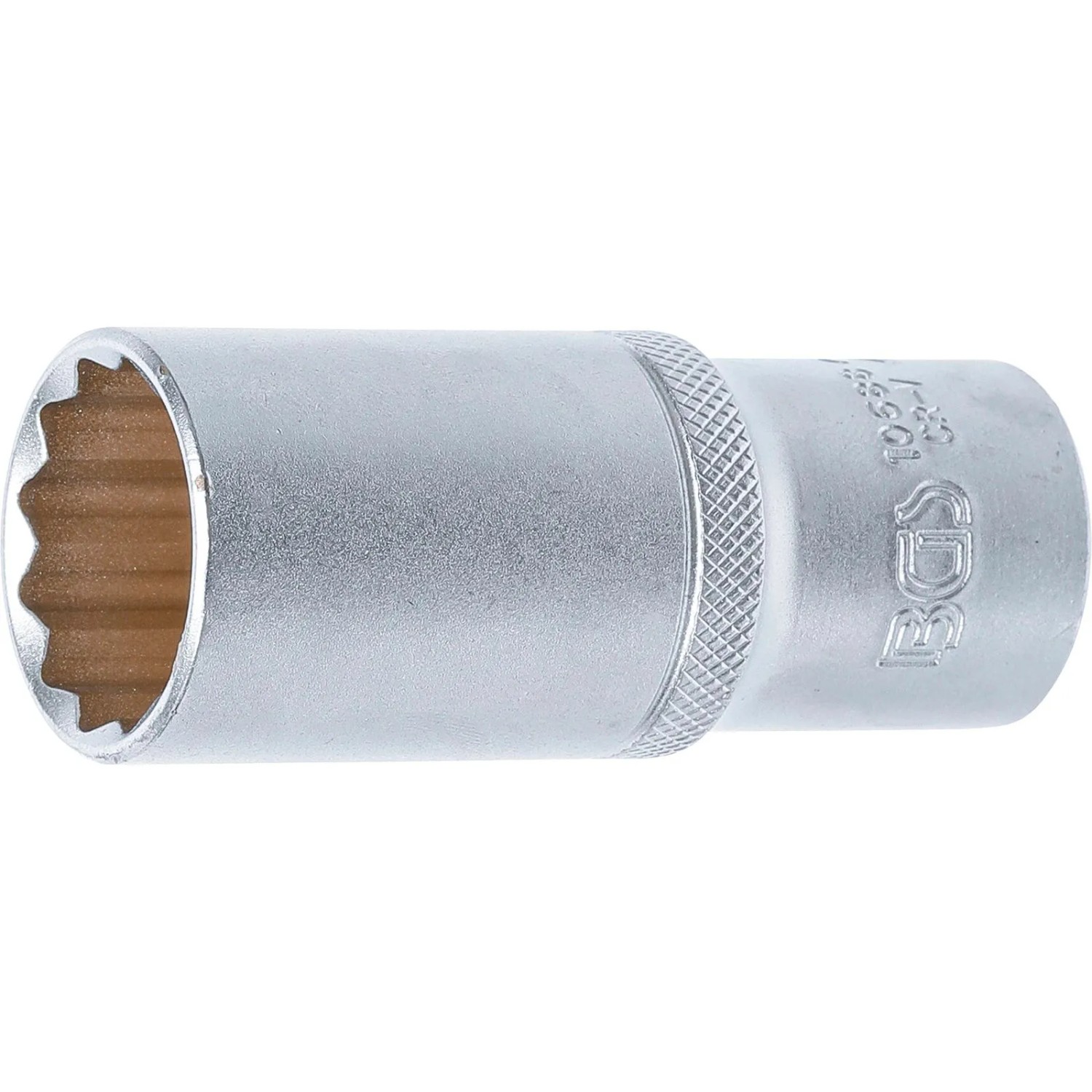 BGS Steckschlüssel Einsatz Zwölfkant Tief Antrieb Innenvierkant 12 5 Mm  1 2 Zoll  SW 24 Mm 10688