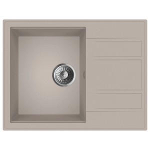 Miló Einbauspüle Luxuria 65 Sand, eckige Granitspüle mit Abtropffläche.