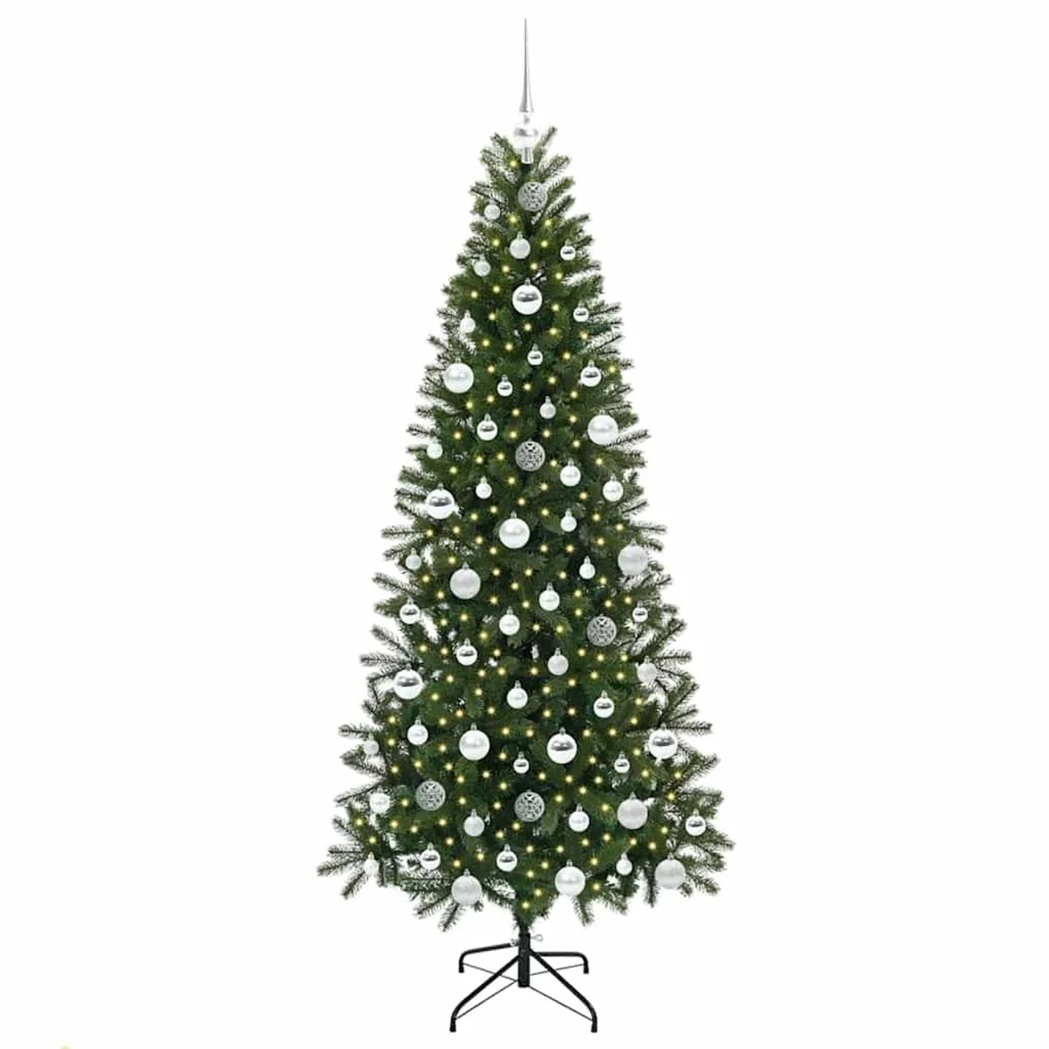 vidaXL Künstlicher Weihnachtsbaum mit 300 LEDs Grün 180 cm PE und PVC 3397359
