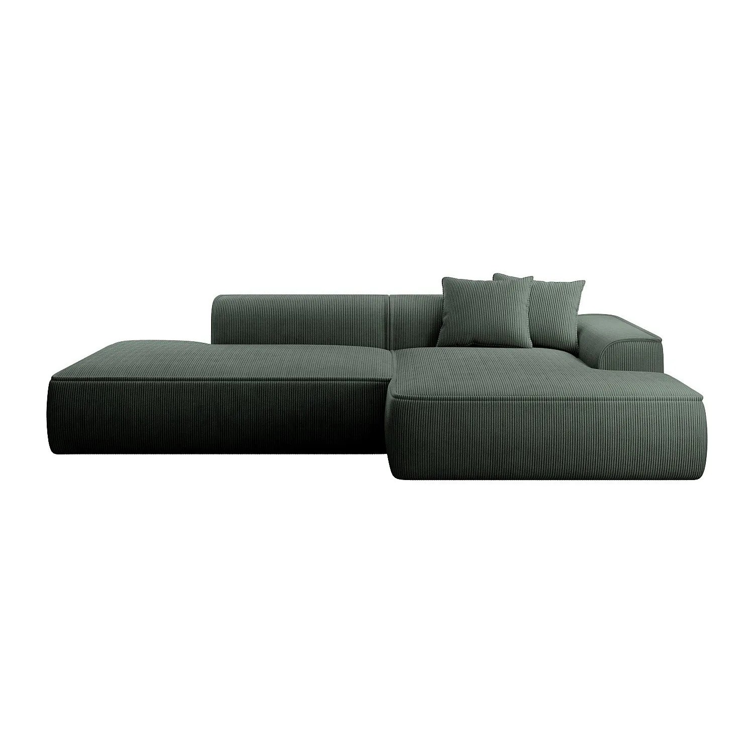 Vente-unique Sofa Ohne Schlafmöglichkeit Erynel Tannengrün 305 cm