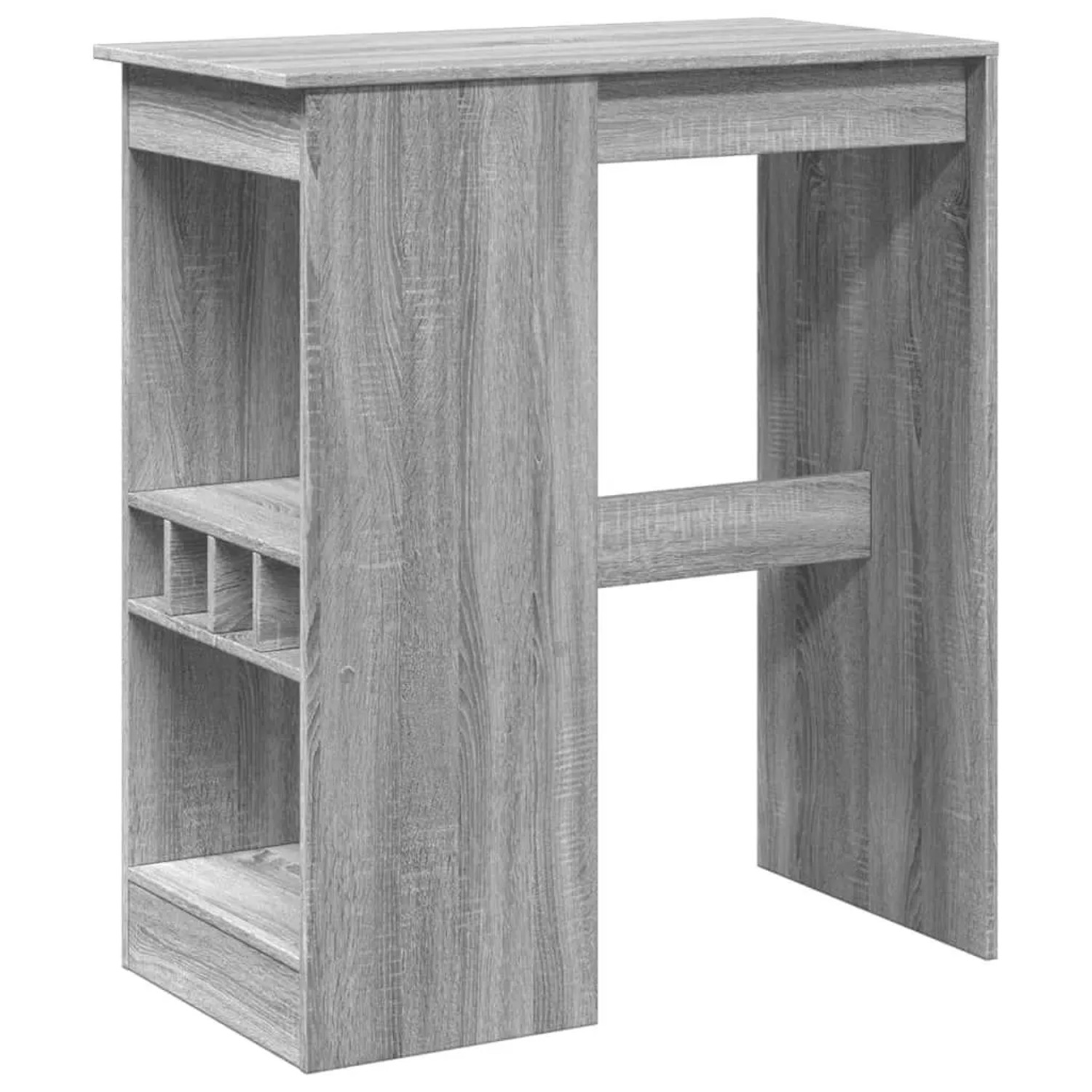 vidaXL Bartisch mit Regal Grau Sonoma 90x47,5x103,5 cm Holzwerkstoff 854342 günstig online kaufen