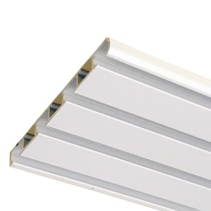 Bestlivings Gardinenschiene, 4-läufig, Aluminium, weiß, 210 cm (90 cm & 120 cm).