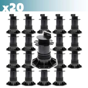 Xpotool Set 20X Stelzlager Terrassen 2700Kg 137-215Mm Stellfüße Höhenverstellbar