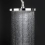 Wenko Kopfbrause Softwater, 26x26 cm, Chrom/Schwarz, mit sanftem Wasserstrahl.