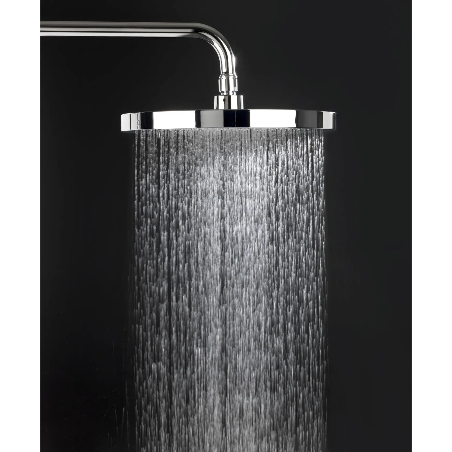 Wenko Kopfbrause Softwater, 26x26 cm, Chrom/Schwarz, mit sanftem Wasserstrahl.