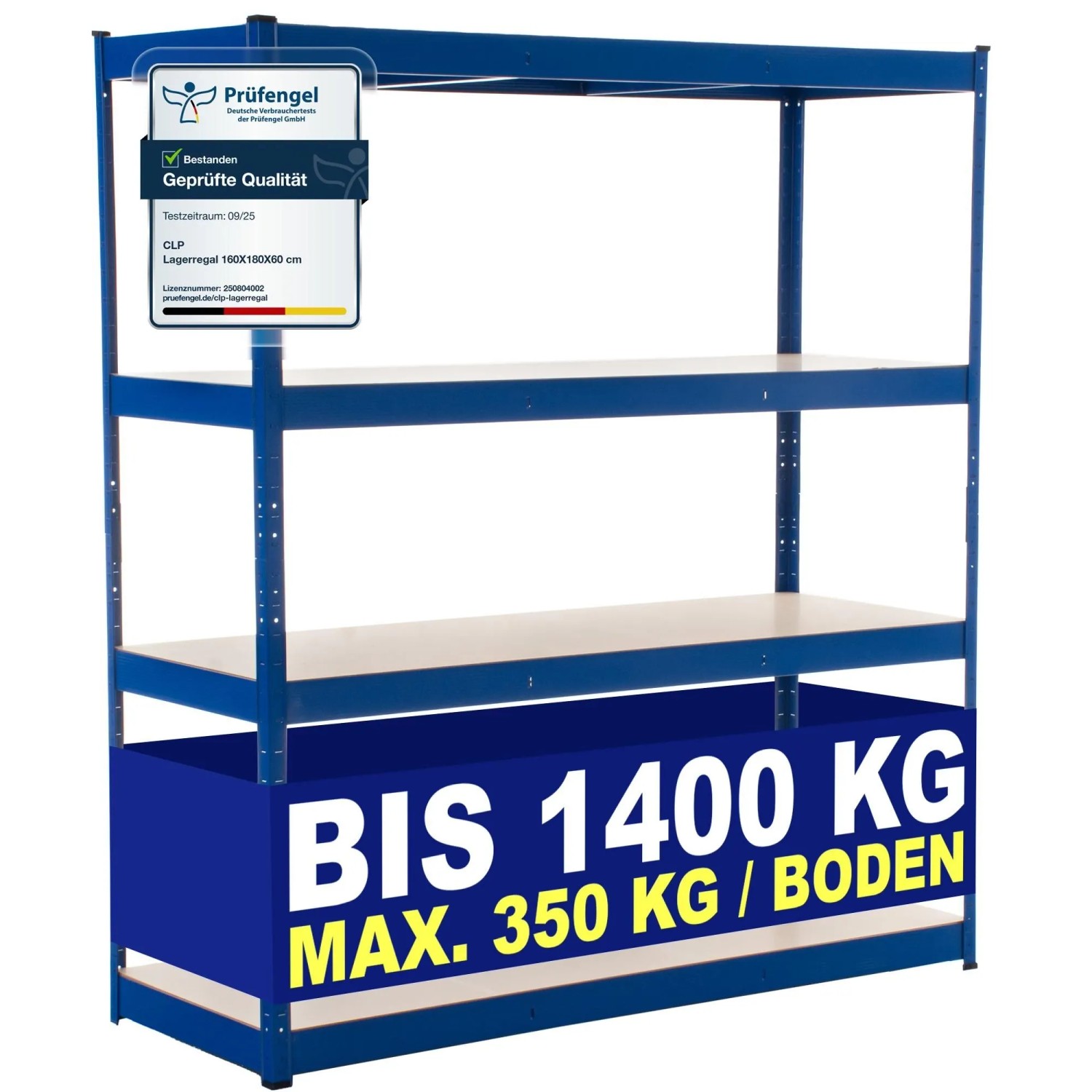 CLP Lagerregal 160x60x180 cm Blau