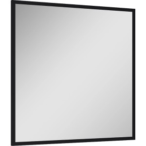 Quadratischer Maximus Spiegel Universal/Velo, 80x80 cm, mit schwarzem Rahmen.