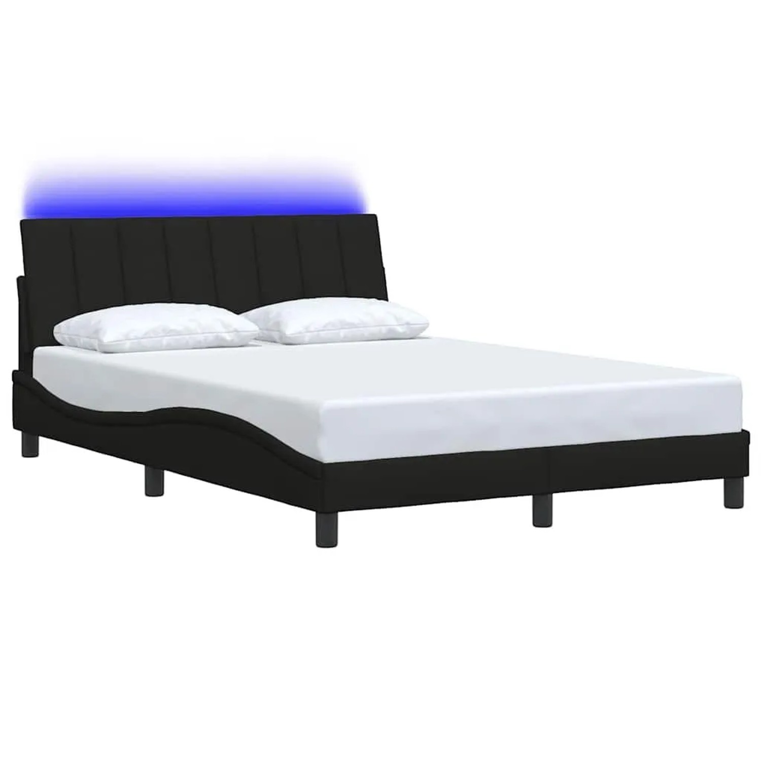 vidaXL Bettgestell ohne Matratze Hanko Schwarz 140x190 cm Stoff 3310456 günstig online kaufen