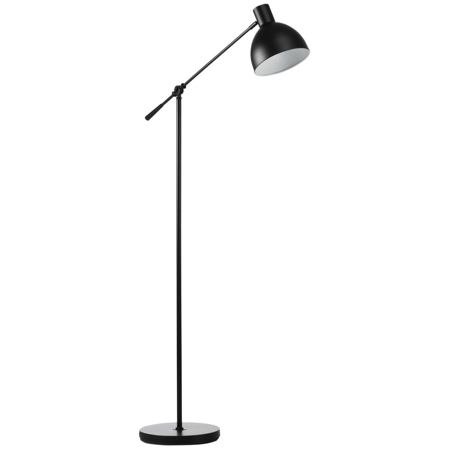 HOMCOM Stehlampe Höhenverstellbar Schwenkbar 40 W exkl. Leuchtmittel Schwarz