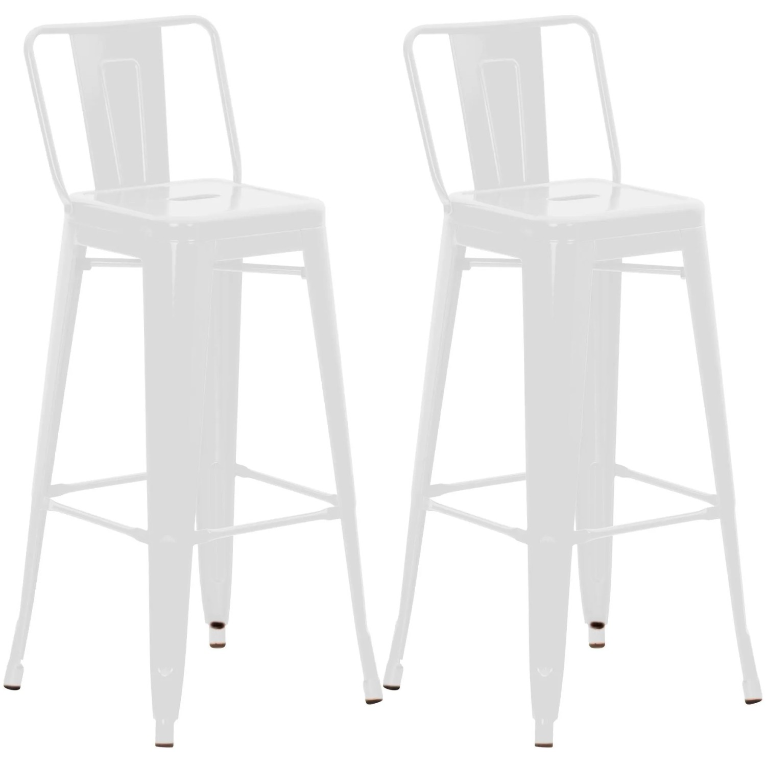 CLP 2er Set Barhocker Mason Weiß