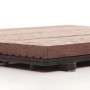 WPC Bodenfliese Sarthe in Coffee: Holzoptik für Balkon und Terrasse, 30x30 cm.