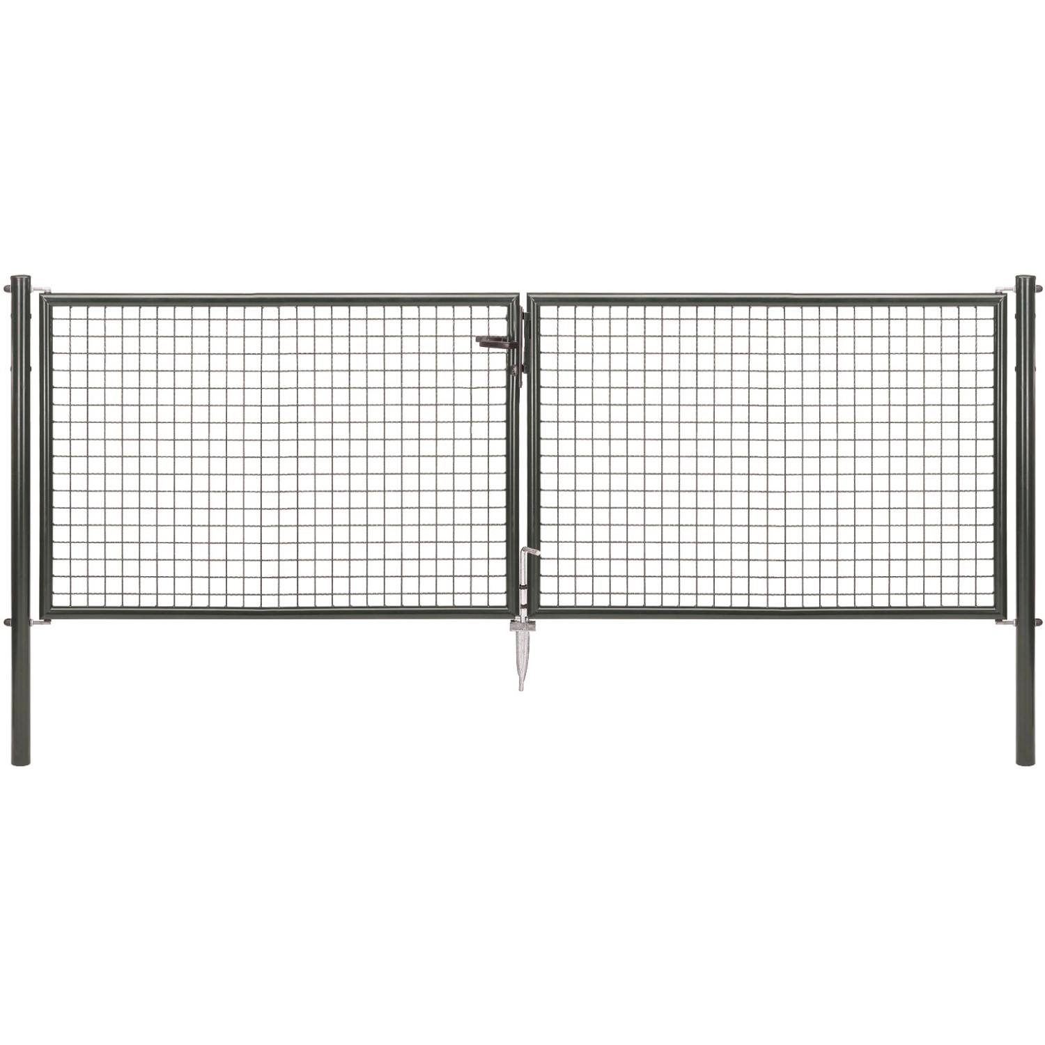 Doppeltor für Maschendraht- u. Fix-Clip Pro-Zaun Anthrazit-Met. 100 x 300 cm