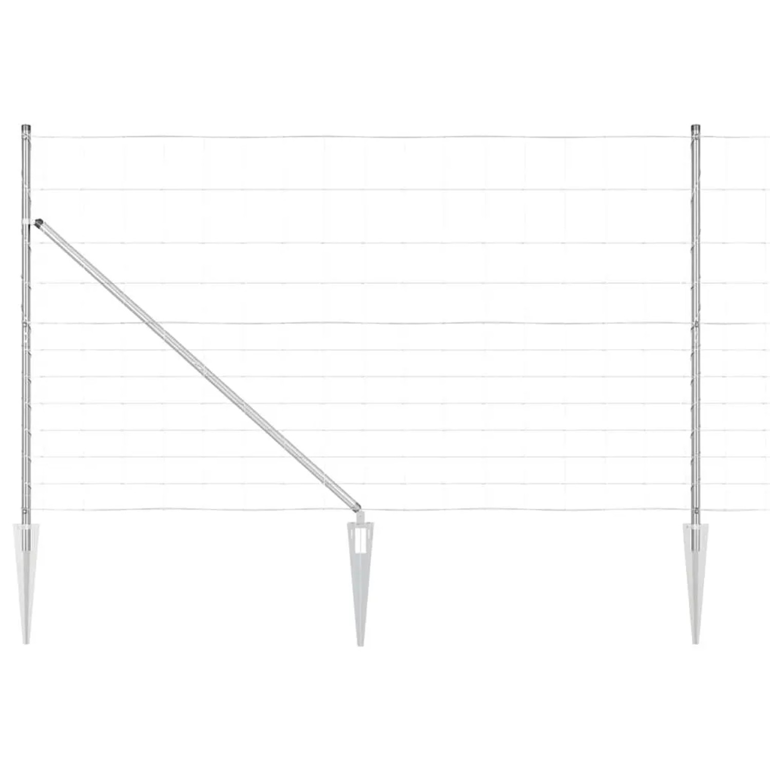 vidaXL Zaunpfosten Galvanisiert 25 x 1,4 m Stahl 3351431 günstig online kaufen