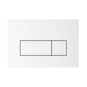 Weiße Pianura Betätigungsplatte Duo S EASYPro für WC-Spülkästen mit 2-Mengen-Auslösung.